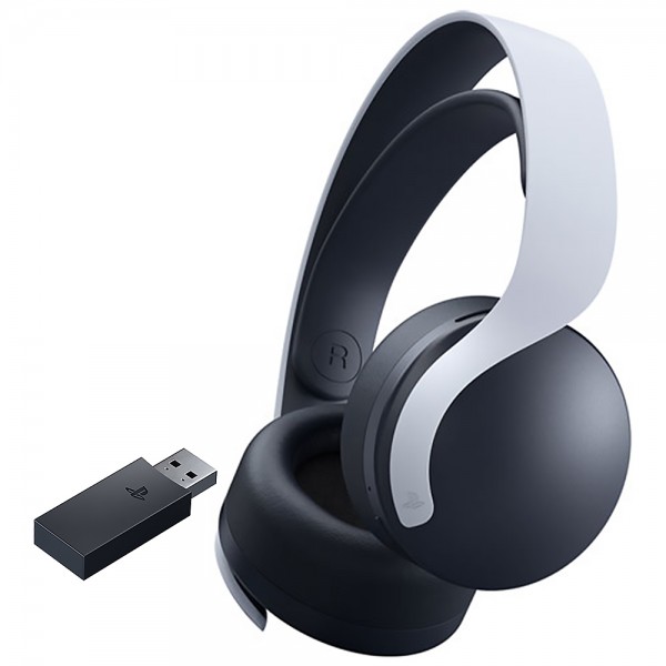 Auriculares Inalámbricos Sony Pulse 3D CFI-ZWH1 para PlayStation 5 con Adaptador USB/Micrófono - Blanco/Negro